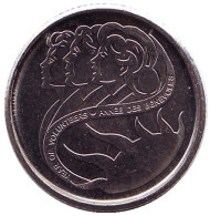 Монета 10 центов, 2001 год, Канада. Год волонтеров (добровольцев). Монета 10 центов, 2001 год, Канада. Год волонтеров (добровольцев).