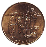 Монета 10 франков. 2008 год, Западные Африканские Штаты. Монета 10 франков. 2008 год, Западные Африканские Штаты.