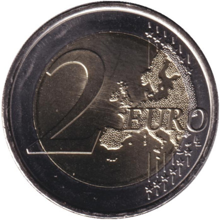 Монета 2 евро. 2024 год, Португалия. 50 лет со дня революции 25 апреля 1974 года. Монета 2 евро. 2024 год, Португалия. 50 лет со дня революции 25 апреля 1974 года.