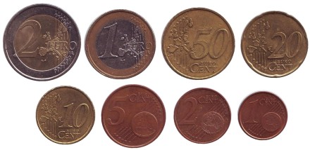 Набор монет евро Франции. (8 шт.), 2000 год.