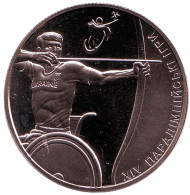 Монета 2 гривны. 2012 год, Украина. Паралимпийские игры. Монета 2 гривны. 2012 год, Украина. Паралимпийские игры.