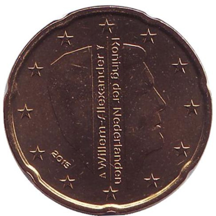 Монета 20 евроцентов. 2015 год, Нидерланды.
