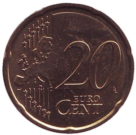Монета 20 евроцентов. 2015 год, Нидерланды. Монета 20 евроцентов. 2015 год, Нидерланды.