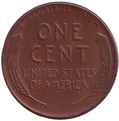 Монета 1 цент. 1947 год (D), США. Линкольн. Монета 1 цент. 1947 год (D), США. Линкольн.