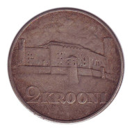 Монета 2 кроны, 1930 год, Эстония. Замок Тоомпеа (Toompea) в Таллине.