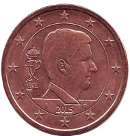 Монета 5 центов. 2015 год, Бельгия. Монета 5 центов. 2015 год, Бельгия.