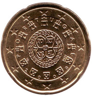 Монета 20 центов. 2009 год, Португалия.
