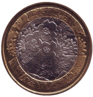 Монета 5 евро. 2012 год, Финляндия. Флора.