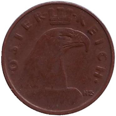 Монета 1 грош. 1928 год, Австрия. Монета 1 грош. 1928 год, Австрия.