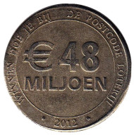 48 Miljoen. Postcode Loterij. Почтовая лотерея. Лотерейный жетон. 2012 год, Нидерланды. 48 Miljoen. Postcode Loterij. Почтовая лотерея. Лотерейный жетон. 2012 год, Нидерланды.