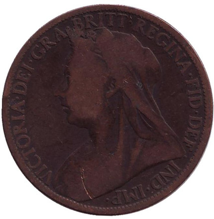 Монета 1 пенни. 1899 год, Великобритания.