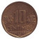 Монета 10 сентимов. 2016 год, Перу.