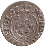 Монета 1,5 гроша (полторак). 1625 год, Речь Посполитая. Монета 1,5 гроша (полторак). 1625 год, Речь Посполитая.