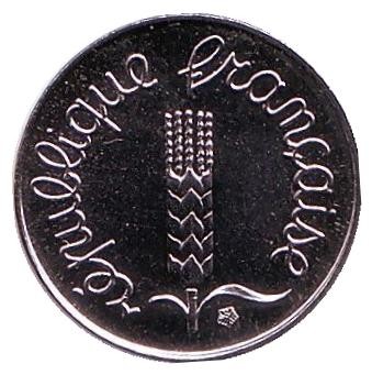 Монета 1 сантим. 2001 год, Франция. BU. Монета 1 сантим. 2001 год, Франция. BU.