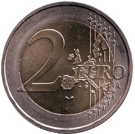 Монета 2 евро. 2004 год, Португалия.
