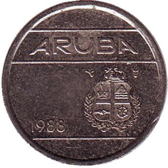 Монета 5 центов. 1988 год, Аруба. Монета 5 центов. 1988 год, Аруба.