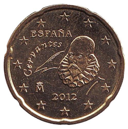 Монета 20 центов. 2012 год, Испания.