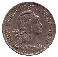 Монета 1 эскудо. 1959 год, Португалия.