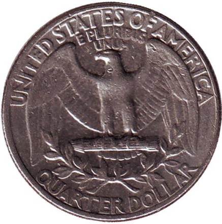 Монета 25 центов. 1971 (D) год, США. Вашингтон.