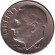 Монета 10 центов. 1969 (P) год, США. Рузвельт. Монета 10 центов. 1969 (P) год, США. Рузвельт.
