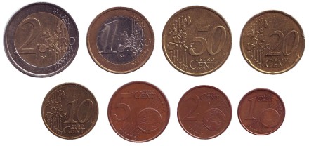 Набор монет евро Франции. (8 шт.), 2001 год. Набор монет евро Франции. (8 шт.), 2001 год.