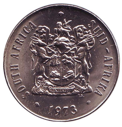 Монета 50 центов. 1973 год, ЮАР. UNC. Цветы. Монета 50 центов. 1973 год, ЮАР. UNC. Цветы.