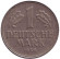 Монета 1 марка. 1956 год (F), ФРГ. Монета 1 марка. 1956 год (F), ФРГ.