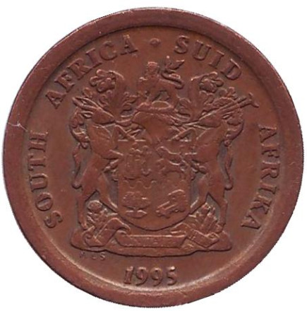 Монета 5 центов. 1995 год, Южная Африка. Африканская красавка.