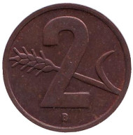 Монета 2 раппена. 1955 год, Швейцария. Монета 2 раппена. 1955 год, Швейцария.