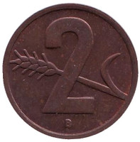 Монета 2 раппена. 1955 год, Швейцария. 