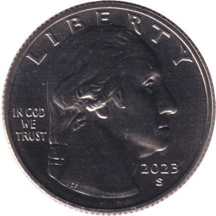 Монета 25 центов. 2023 год (S), США. Джовита Идар. Серия "Американские женщины".