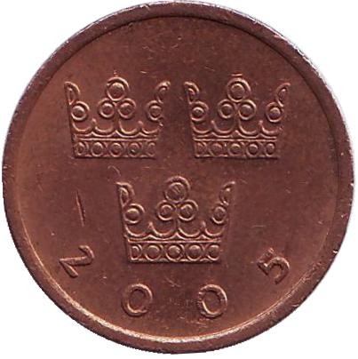 Монета 50 эре. 2005 год, Швеция.