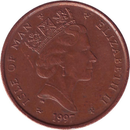 Монета 2 пенса. 1997 год, Остров Мэн. Велоспорт.