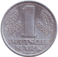 Монета 1 марка. 1956 год, ГДР. Монета 1 марка. 1956 год, ГДР.