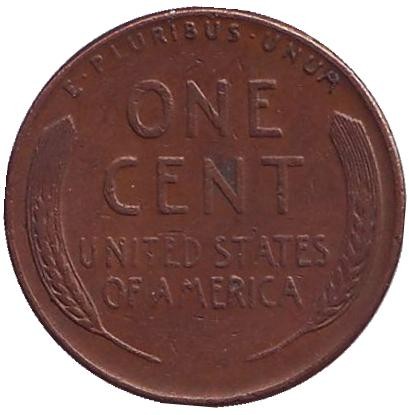 Монета 1 цент. 1952 год (P), США. Линкольн. Монета 1 цент. 1952 год (P), США. Линкольн.