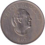 Монета 1 паанга. 1967 год, Тонга. Салоте Тупоу III. Монета 1 паанга. 1967 год, Тонга. Салоте Тупоу III.
