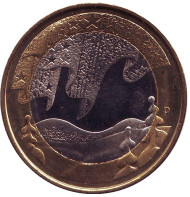 Монета 5 евро. 2012 год, Финляндия. Зима.