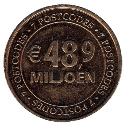 48,9 Miljoen. Postcode Loterij. Почтовая лотерея. Лотерейный жетон. 2013 год, Нидерланды.