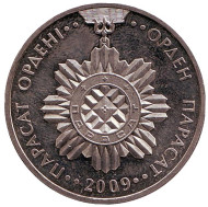 Монета 50 тенге, 2009 год, Казахстан. Орден Парасат. Монета 50 тенге, 2009 год, Казахстан. Орден Парасат.