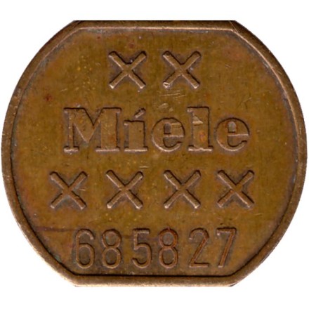 Жетон для прачечной. Miele. Германия.