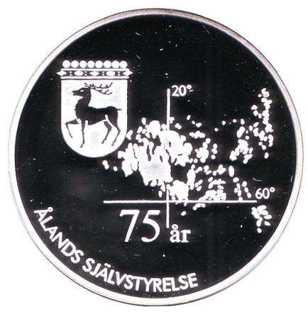 Монета 10 евро. 1997 год, Финляндия. Аландские острова.