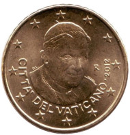 Монета 50 центов. 2012 год, Ватикан. Монета 50 центов. 2012 год, Ватикан.