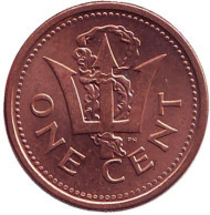 Монета 1 цент. 2008 год, Барбадос. Монета 1 цент. 2008 год, Барбадос.