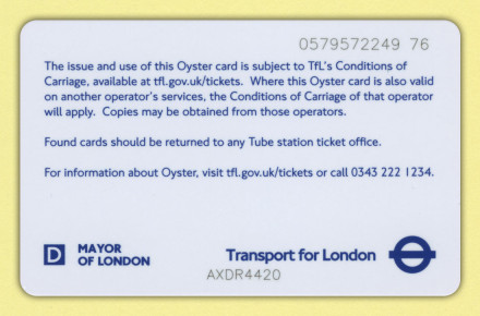 Транспортная карта Ойэстер. 2014 год. Великобритания, Лондон. Год автобуса. Транспортная карта Ойэстер. 2014 год. Великобритания, Лондон. Год автобуса.