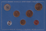Набор монет Финляндии (7 шт), 1975 год, Финляндия. (в банковской упаковке) Набор монет Финляндии (7 шт), 1975 год, Финляндия. (в банковской упаковке)