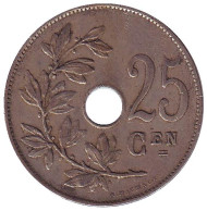 Монета 25 сантимов. 1928 год, Бельгия. (Belgie)  Монета 25 сантимов. 1928 год, Бельгия. (Belgie)