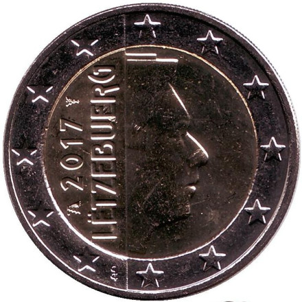 Монета 2 евро. 2017 год, Люксембург.