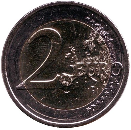 Монета 2 евро. 2017 год, Люксембург. Монета 2 евро. 2017 год, Люксембург.