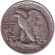 Монета 50 центов. 1945 год (S), США. Шагающая свобода.