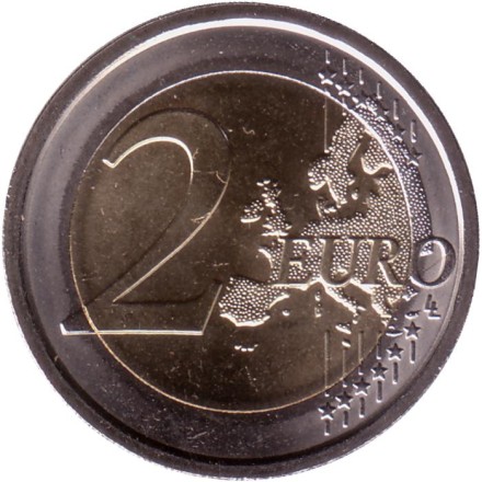 Монета 2 евро. 2023 год, Италия. 100 лет Военно-воздушным силам.